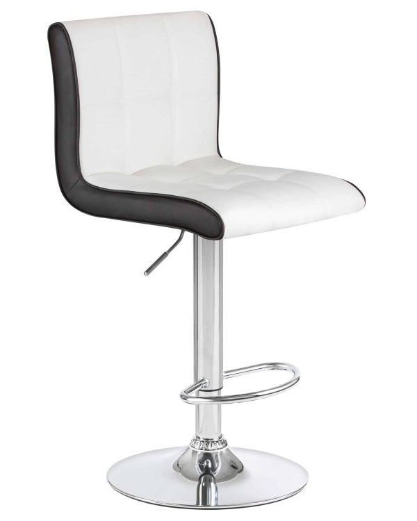 Набор 2 шт Стул барный DOBRIN CANDY, бело-чёрный — изображение 3