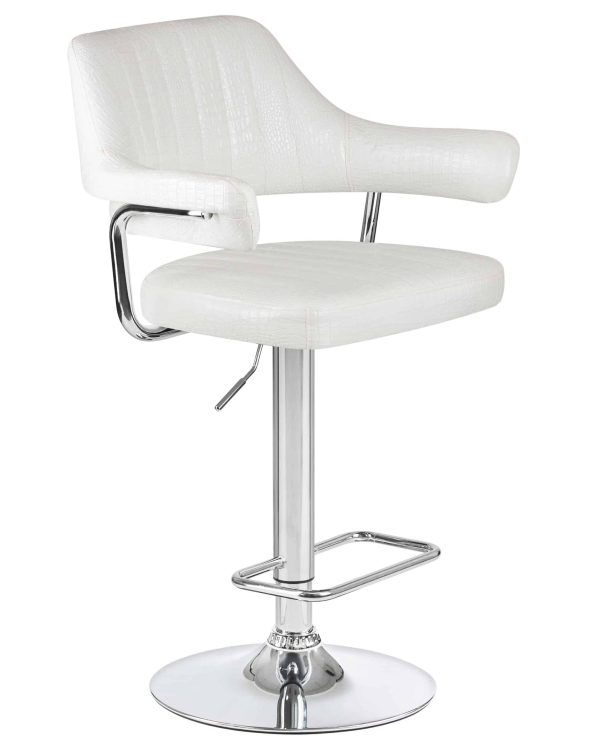 Набор 2 шт Стул барный DOBRIN CHARLY, белый крокодил — изображение 3