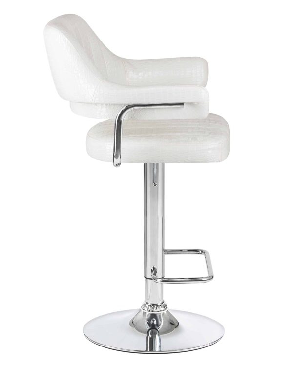 Набор 2 шт Стул барный DOBRIN CHARLY, белый крокодил — изображение 4