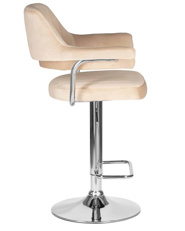Набор 2 шт Стул барный DOBRIN CHARLY, бежевый велюр (MJ9-10) — изображение 4