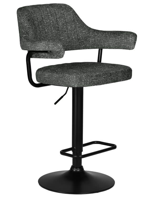 Набор 2 шт Стул барный DOBRIN CHARLY BLACK, серый твид (LEO11) — изображение 3