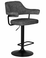 Набор 2 шт Стул барный DOBRIN CHARLY BLACK, серый твид (LEO11) — изображение 3