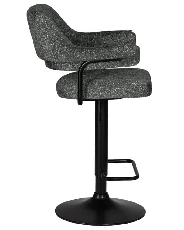 Набор 2 шт Стул барный DOBRIN CHARLY BLACK, серый твид (LEO11) — изображение 4