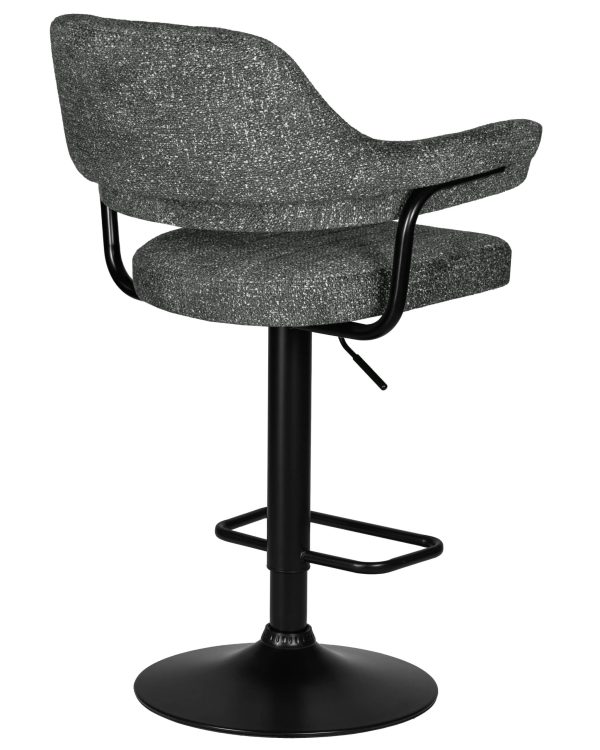 Набор 2 шт Стул барный DOBRIN CHARLY BLACK, серый твид (LEO11) — изображение 5