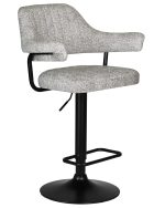 Набор 2 шт Стул барный DOBRIN CHARLY BLACK, светло-серый твид (LEO04) — изображение 3