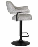 Набор 2 шт Стул барный DOBRIN CHARLY BLACK, светло-серый твид (LEO04) — изображение 4