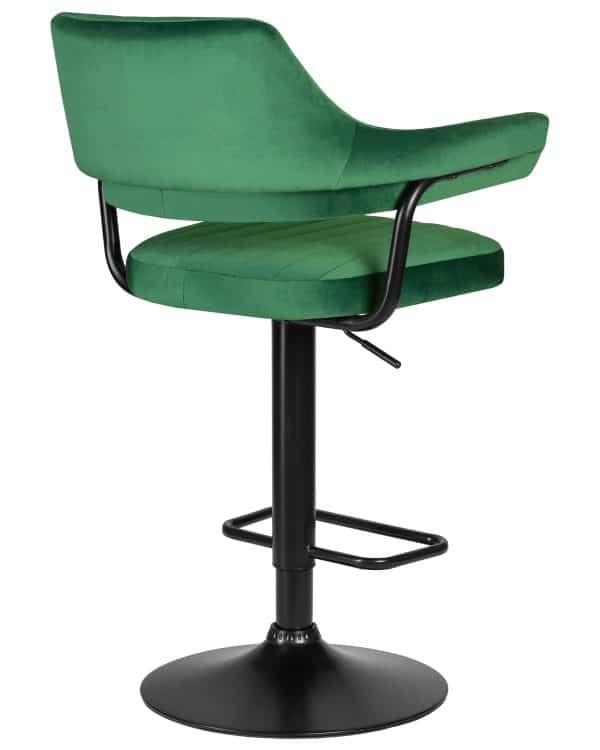 Набор 2 шт Стул барный DOBRIN CHARLY BLACK, зеленый велюр (MJ9-88) — изображение 5