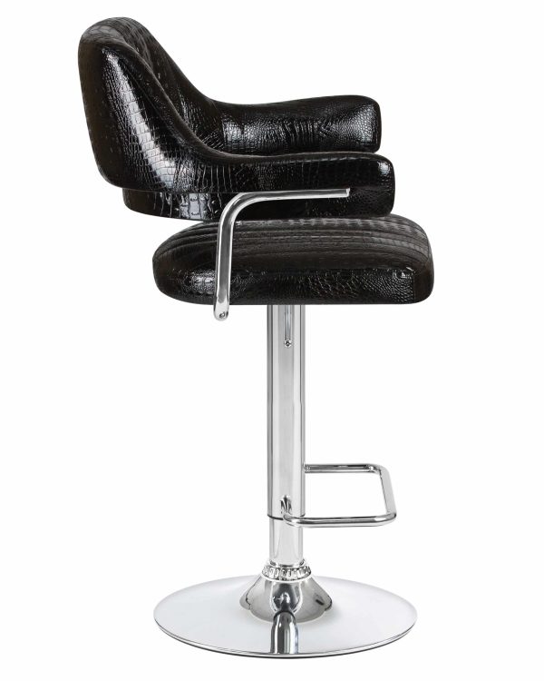 Набор 2 шт Стул барный DOBRIN CHARLY, чёрный крокодил — изображение 4