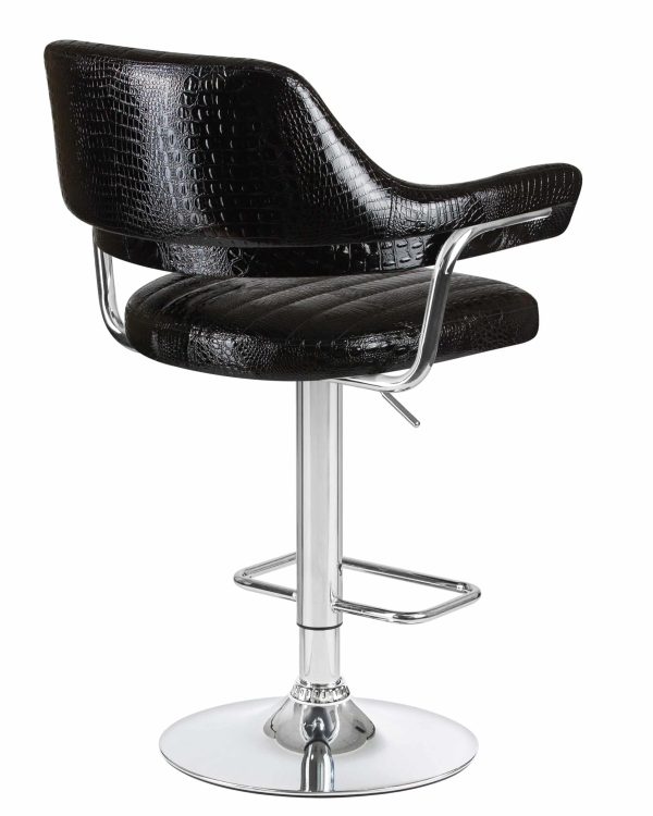 Набор 2 шт Стул барный DOBRIN CHARLY, чёрный крокодил — изображение 5