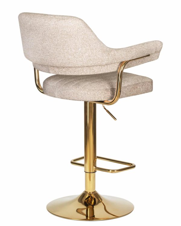 Набор 2 шт Стул барный DOBRIN CHARLY GOLD, бежевый твид (LEO26) — изображение 5