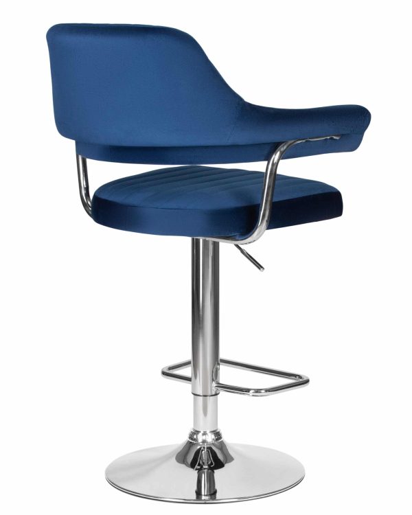 Набор 2 шт Стул барный DOBRIN CHARLY, синий велюр (MJ9-117) — изображение 5