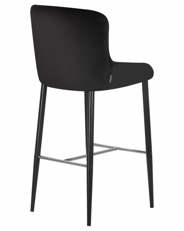 Набор 2 шт Стул барный DOBRIN CHRISTIAN'75, черные ножки, черный велюр (V108-77) — изображение 4