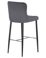 Набор 2 шт Стул барный DOBRIN CHRISTIAN'75, черные ножки, темно-серый велюр (V108-91) — изображение 5