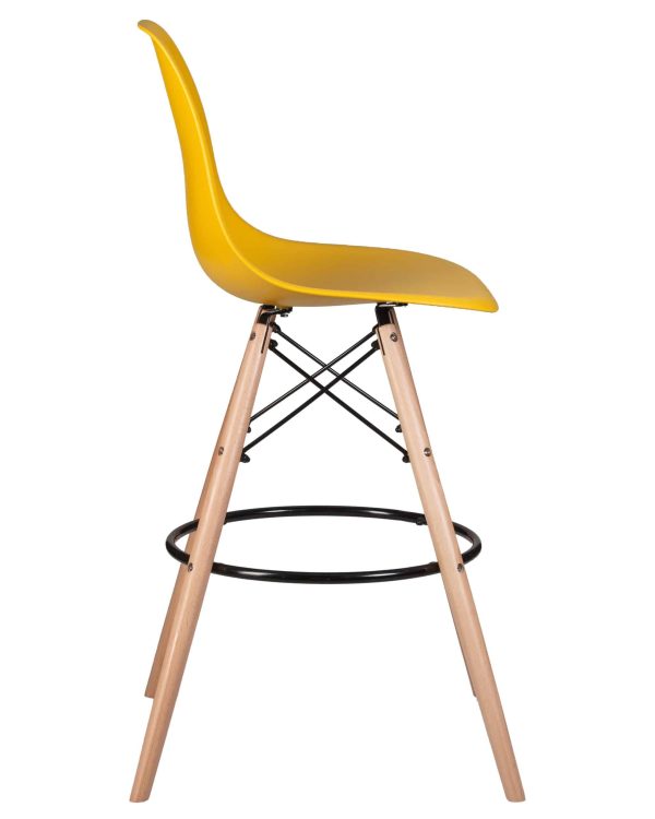Набор 2 шт Стул барный DOBRIN DSW BAR, ножки светлый бук, цвет горчичный (Y-03) — изображение 4