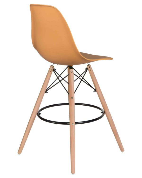 Набор 2 шт Стул барный DOBRIN DSW BAR, ножки светлый бук, цвет персиковый (NX-Y-06) — изображение 5