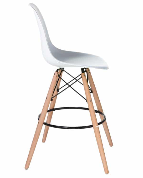 Набор 2 шт Стул барный DOBRIN DSW BAR, ножки светлый бук, цвет сиденья белый (W-02) — изображение 4