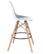 Набор 2 шт Стул барный DOBRIN DSW BAR, ножки светлый бук, цвет сиденья белый (W-02) — изображение 4