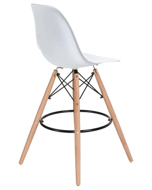 Набор 2 шт Стул барный DOBRIN DSW BAR, ножки светлый бук, цвет сиденья белый (W-02) — изображение 5