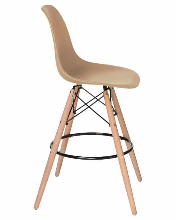 Набор 2 шт Стул барный DOBRIN DSW BAR, ножки светлый бук, цвет сиденья бежевый (GR-03) — изображение 4