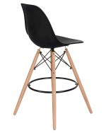 Набор 2 шт Стул барный DOBRIN DSW BAR, ножки светлый бук, цвет сиденья чёрный (B-03) — изображение 5
