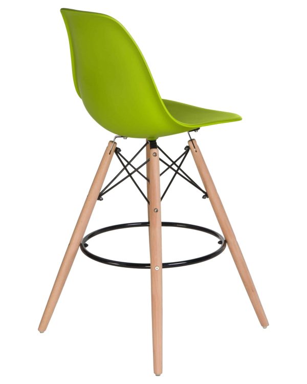 Набор 2 шт Стул барный DOBRIN DSW BAR, ножки светлый бук, цвет сиденья салатовый (G-08) — изображение 5