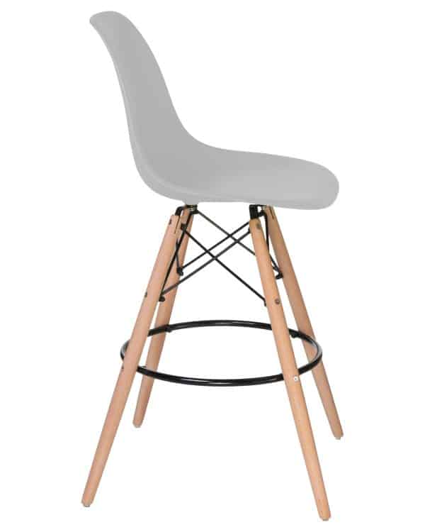 Набор 2 шт Стул барный DOBRIN DSW BAR, ножки светлый бук, цвет сиденья светло-серый (GR-01) — изображение 4