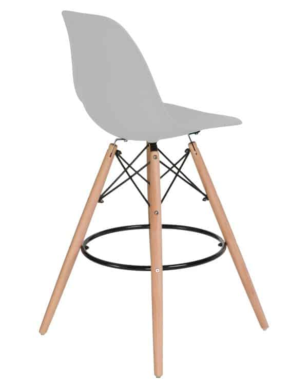 Набор 2 шт Стул барный DOBRIN DSW BAR, ножки светлый бук, цвет сиденья светло-серый (GR-01) — изображение 5