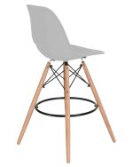 Набор 2 шт Стул барный DOBRIN DSW BAR, ножки светлый бук, цвет сиденья светло-серый (GR-01) — изображение 5