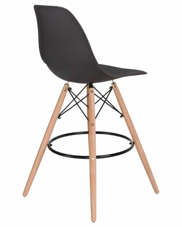 Набор 2 шт Стул барный DOBRIN DSW BAR, ножки светлый бук, цвет тёмно-серый (GR-04) — изображение 5