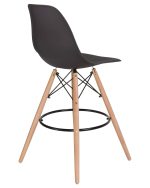 Набор 2 шт Стул барный DOBRIN DSW BAR, ножки светлый бук, цвет тёмно-серый (GR-04) — изображение 5