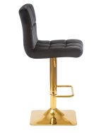 Набор 2 шт Стул барный DOBRIN GOLDIE, черный велюр (MJ9-101) — изображение 4