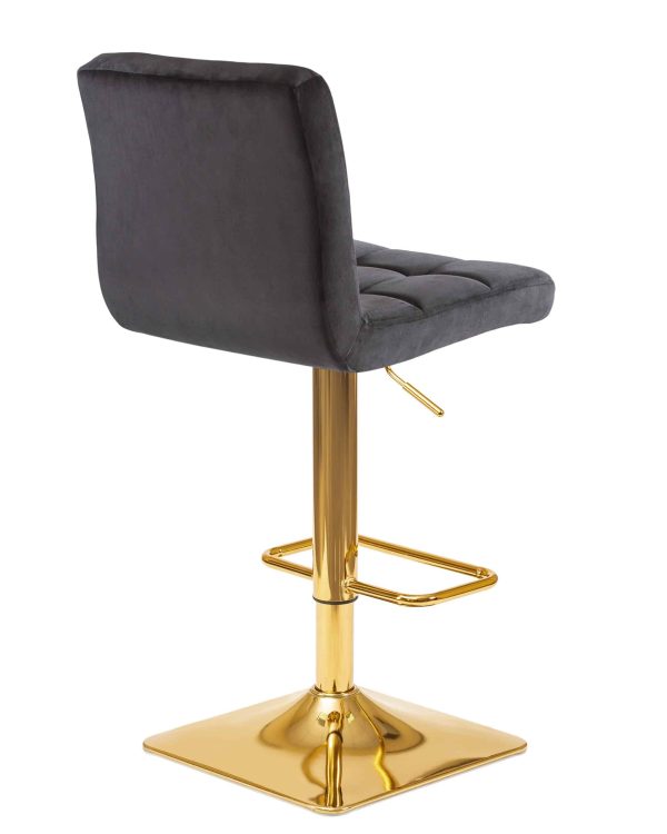 Набор 2 шт Стул барный DOBRIN GOLDIE, черный велюр (MJ9-101) — изображение 5