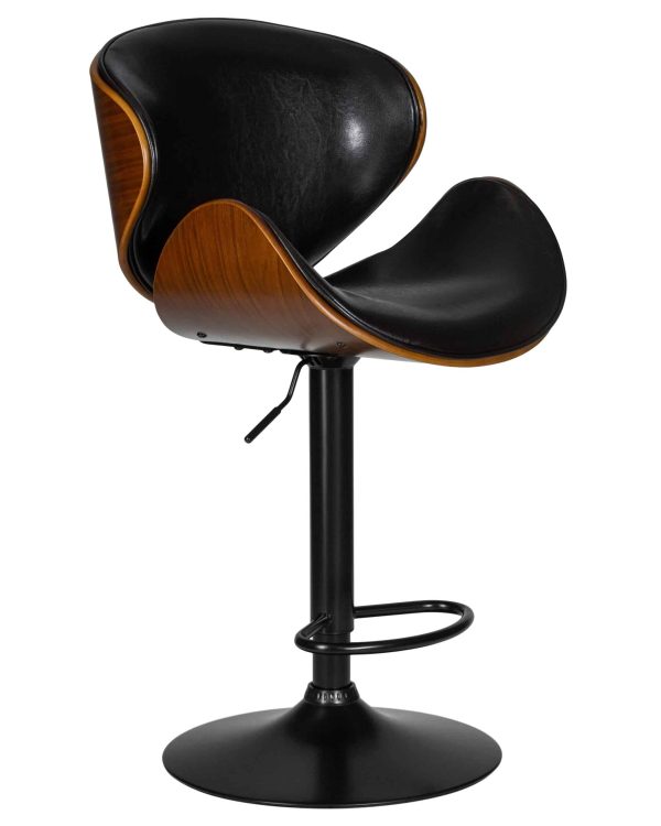 Набор 2 шт Стул барный DOBRIN JACK BLACK, цвет черный глянец PU ABD 002 — изображение 5