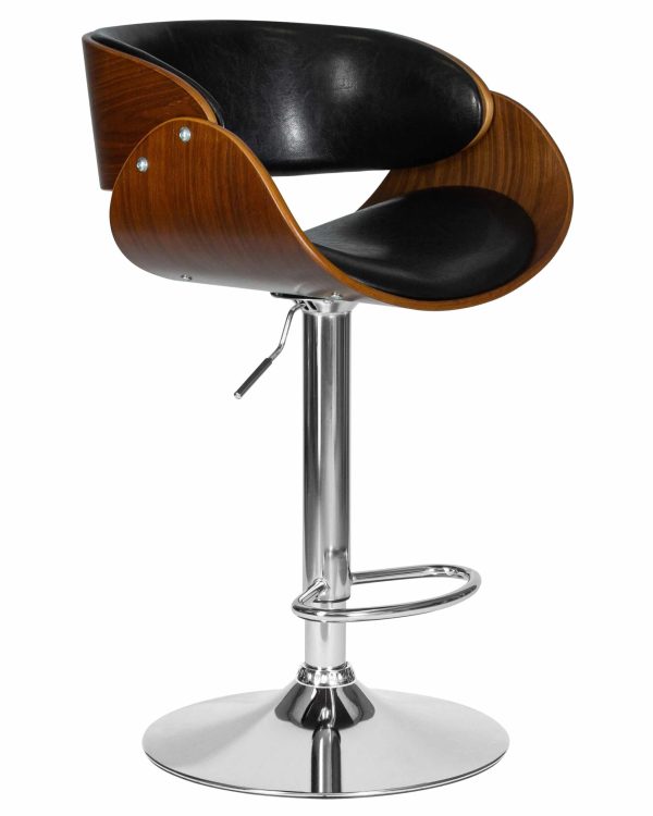 Набор 2 шт Стул барный DOBRIN JOHN, цвет сиденья черный глянец PU ABD 002 — изображение 3