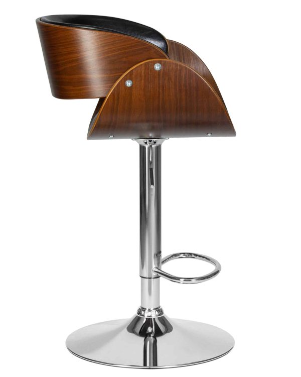 Набор 2 шт Стул барный DOBRIN JOHN, цвет сиденья черный глянец PU ABD 002 — изображение 4