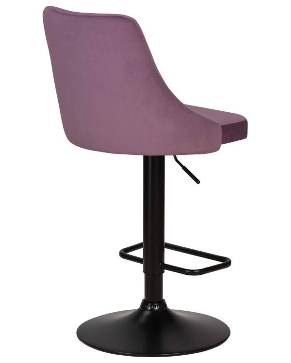 Набор 2 шт Стул барный DOBRIN JOSEPH BLACK, пудрово-сиреневый велюр (MJ9-52) — изображение 4