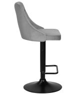 Набор 2 шт Стул барный DOBRIN JOSEPH BLACK, серый велюр (MJ9-75) — изображение 3