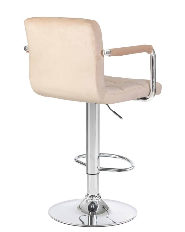 Набор 2 шт Стул барный DOBRIN KRUGER ARM, бежевый велюр (MJ9-10) — изображение 5