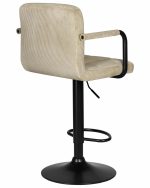 Набор 2 шт Стул барный DOBRIN KRUGER ARM BLACK, бежевый вельвет (LAR-E2041-04) — изображение 5