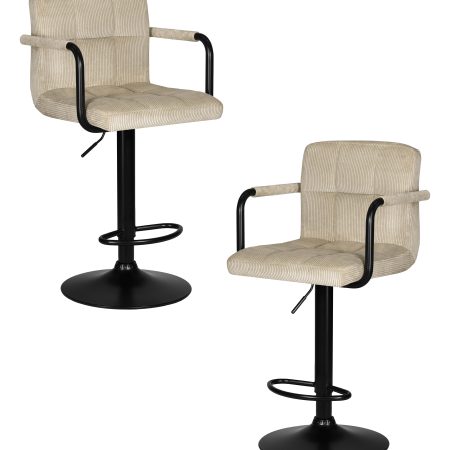 Набор 2 шт Стул барный DOBRIN KRUGER ARM BLACK