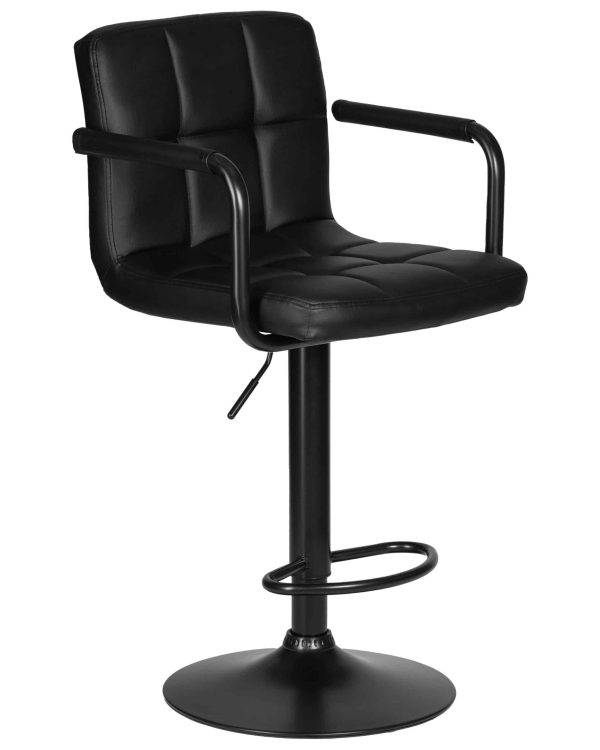 Набор 2 шт Стул барный DOBRIN KRUGER ARM BLACK, черный — изображение 3