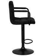 Набор 2 шт Стул барный DOBRIN KRUGER ARM BLACK, черный вельвет (LAR-E2041-52) — изображение 4