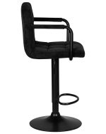 Набор 2 шт Стул барный DOBRIN KRUGER ARM BLACK, черный вельвет (LAR-E2041-52) — изображение 4