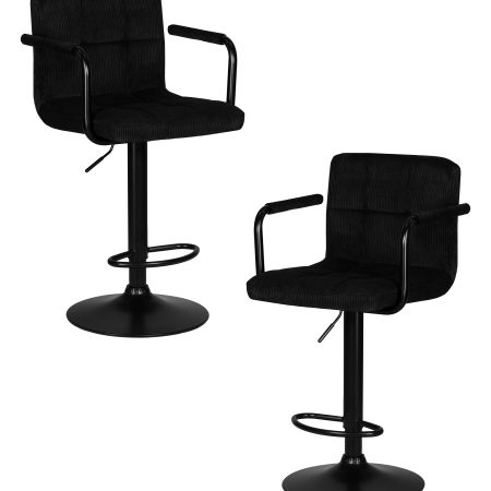 Набор 2 шт Стул барный DOBRIN KRUGER ARM BLACK