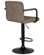 Набор 2 шт Стул барный DOBRIN KRUGER ARM BLACK, какао вельвет (LAR-E2041-05) — изображение 5