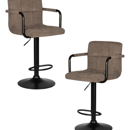 Набор 2 шт Стул барный DOBRIN KRUGER ARM BLACK