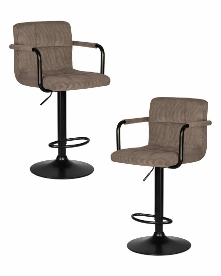 Набор 2 шт Стул барный DOBRIN KRUGER ARM BLACK