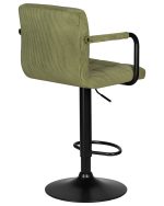 Набор 2 шт Стул барный DOBRIN KRUGER ARM BLACK, зеленый вельвет (LAR-E2041-7) — изображение 5
