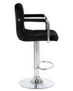 Набор 2 шт Стул барный DOBRIN KRUGER ARM, черный велюр (MJ9-101) — изображение 4