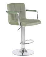 Набор 2 шт Стул барный DOBRIN KRUGER ARM, мятный велюр (MJ9-87) — изображение 3